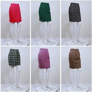 Bundle of Michel Rene 5 Skirts & 1 Plaid Shorts Women M